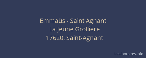 Emmaüs - Saint Agnant
