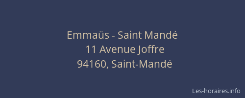 Emmaüs - Saint Mandé