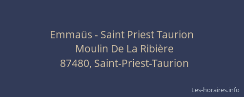 Emma&uuml;s - Saint Priest Taurion