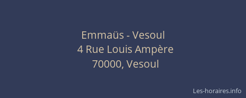 Emma&uuml;s - Vesoul