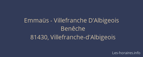 Emmaüs - Villefranche D'Albigeois