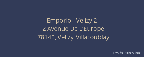 Emporio - Velizy 2