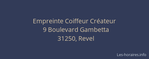 Empreinte Coiffeur Créateur