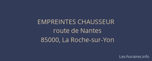 EMPREINTES CHAUSSEUR