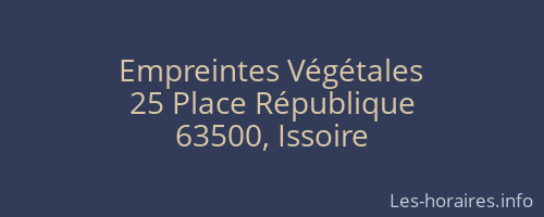 Empreintes Végétales