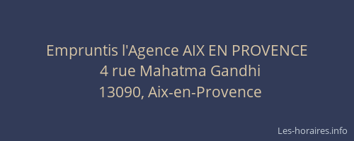 Empruntis l'Agence AIX EN PROVENCE