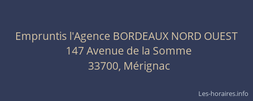 Empruntis l'Agence BORDEAUX NORD OUEST