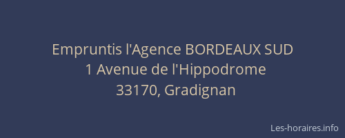 Empruntis l'Agence BORDEAUX SUD