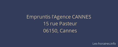 Empruntis l'Agence CANNES