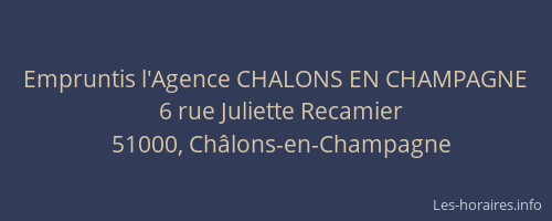 Empruntis l'Agence CHALONS EN CHAMPAGNE