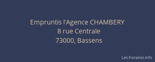 Empruntis l'Agence CHAMBERY