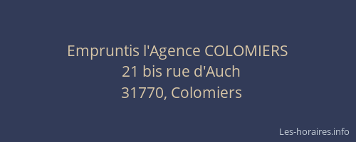 Empruntis l'Agence COLOMIERS
