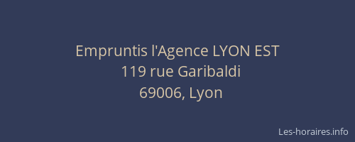 Empruntis l'Agence LYON EST