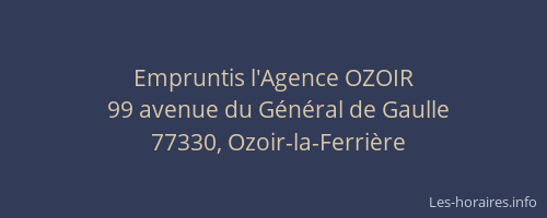 Empruntis l'Agence OZOIR