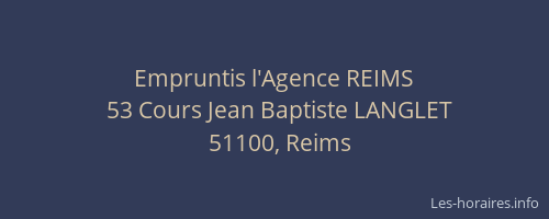 Empruntis l'Agence REIMS