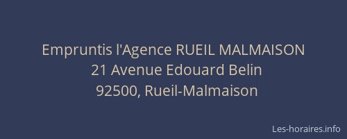 Empruntis l'Agence RUEIL MALMAISON