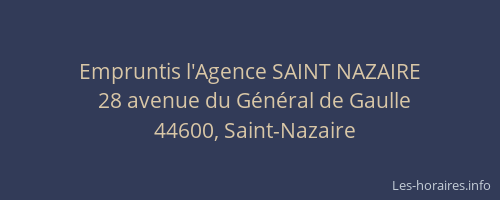 Empruntis l'Agence SAINT NAZAIRE