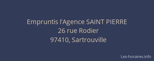 Empruntis l'Agence SAINT PIERRE