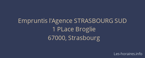 Empruntis l'Agence STRASBOURG SUD