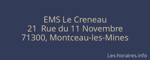 EMS Le Creneau