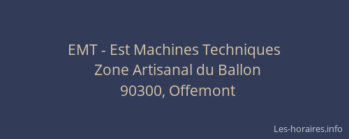 EMT - Est Machines Techniques