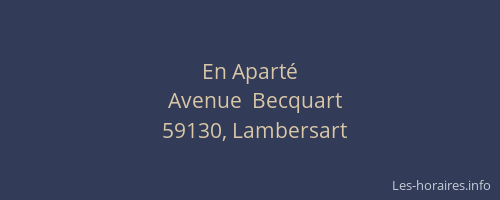 En Aparté