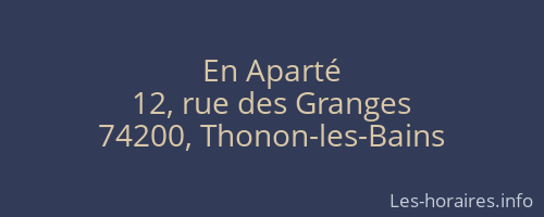 En Aparté