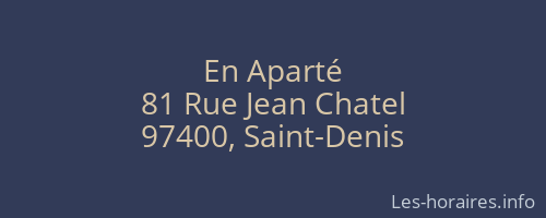 En Aparté