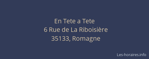 En Tete a Tete