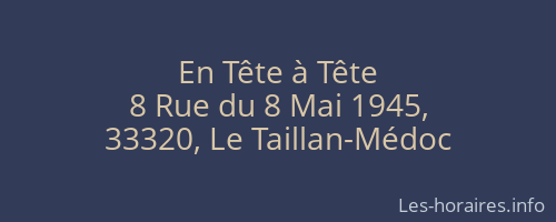 En Tête à Tête