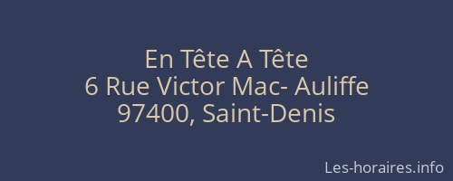 En Tête A Tête