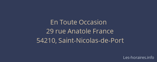 En Toute Occasion
