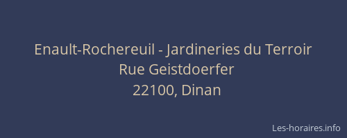Enault-Rochereuil - Jardineries du Terroir
