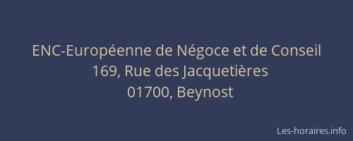 ENC-Européenne de Négoce et de Conseil