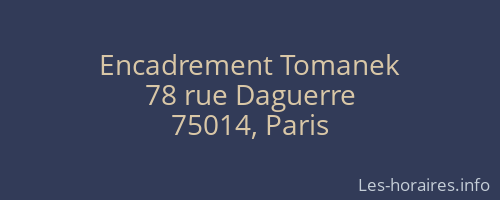 Encadrement Tomanek