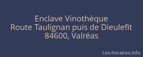 Enclave Vinothèque