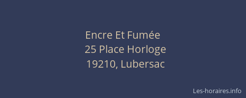 Encre Et Fum&eacute;e