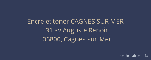 Encre et toner CAGNES SUR MER