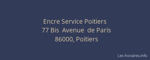 Encre Service Poitiers