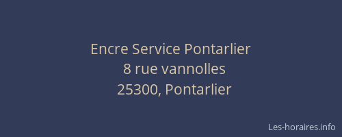 Encre Service Pontarlier
