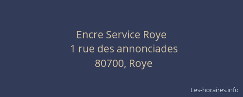 Encre Service Roye