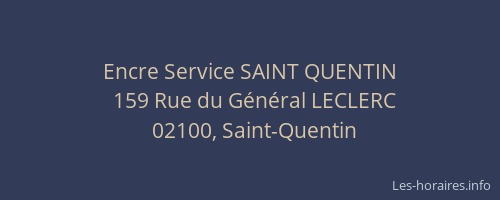 Encre Service SAINT QUENTIN