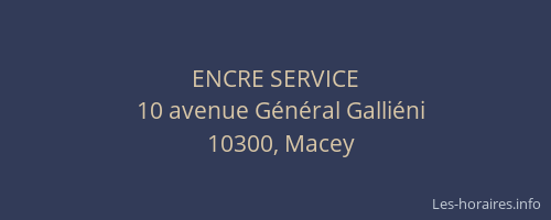 ENCRE SERVICE