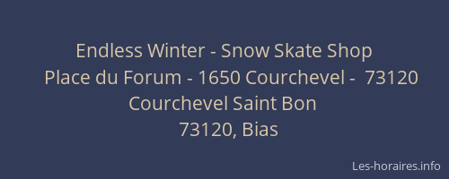 Endless Winter - Snow Skate Shop