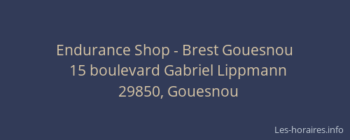 Endurance Shop - Brest Gouesnou