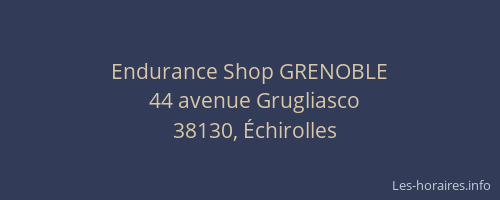 Endurance Shop GRENOBLE