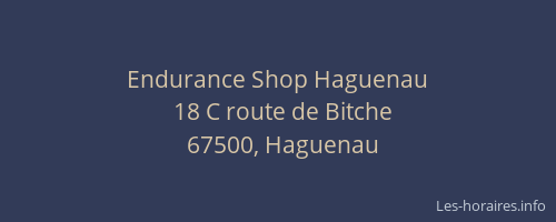 Endurance Shop Haguenau