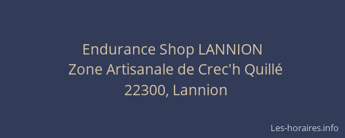 Endurance Shop LANNION