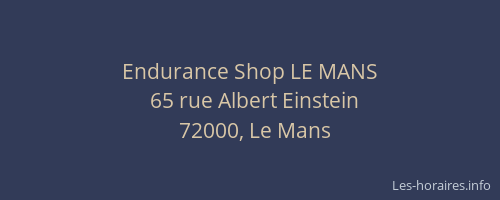 Endurance Shop LE MANS