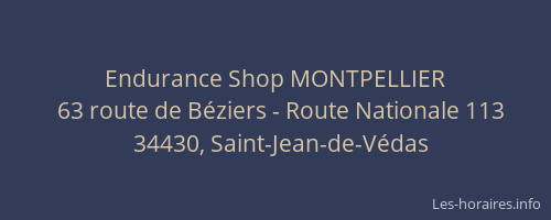 Endurance Shop MONTPELLIER